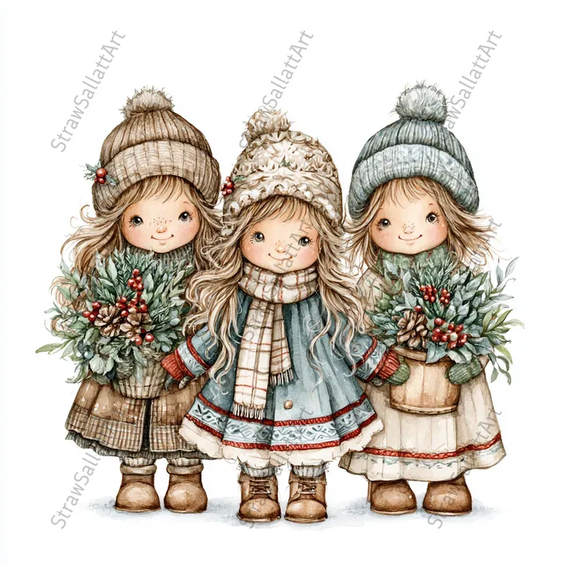 Cute Scandinavian Christmas Cliparts