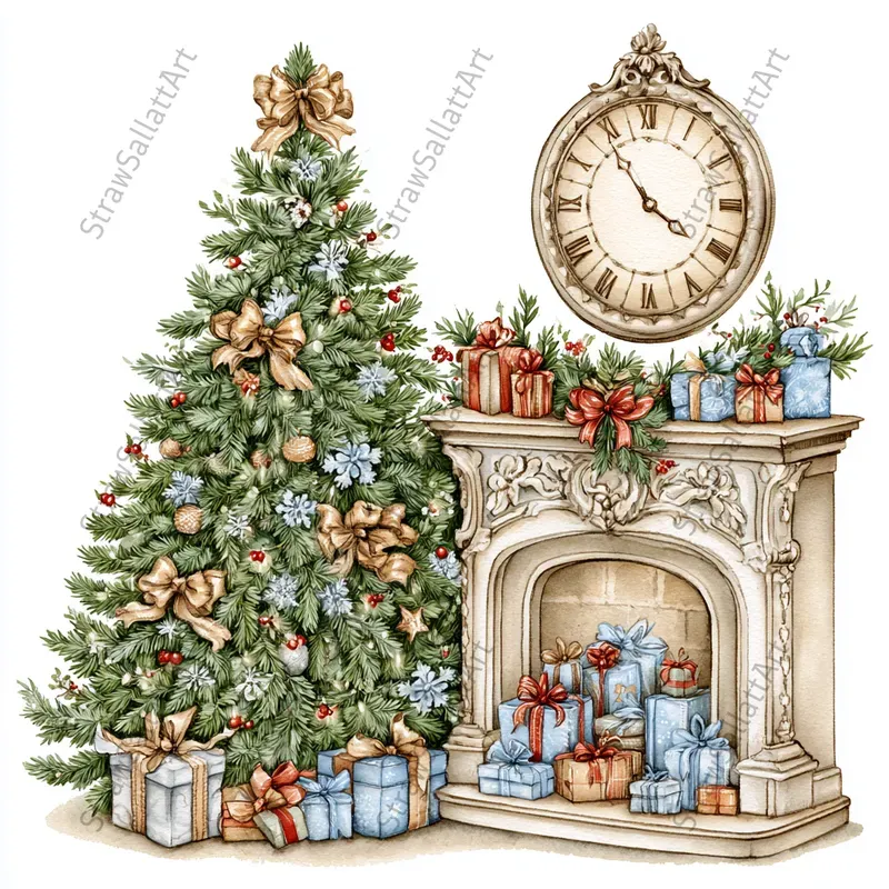 Cute Scandinavian Christmas Cliparts