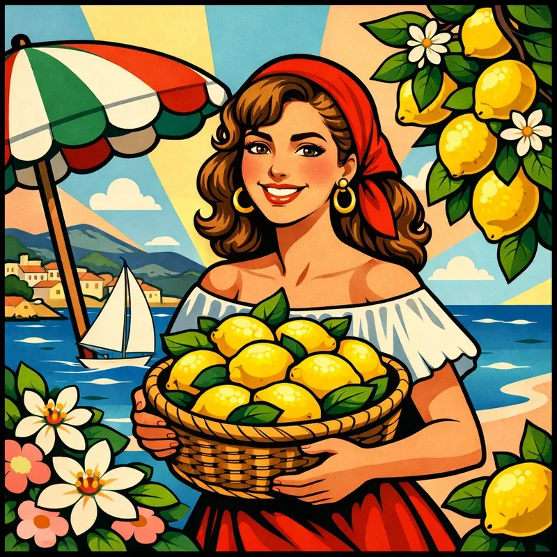 Retro Mediterranean Summer Art Sets