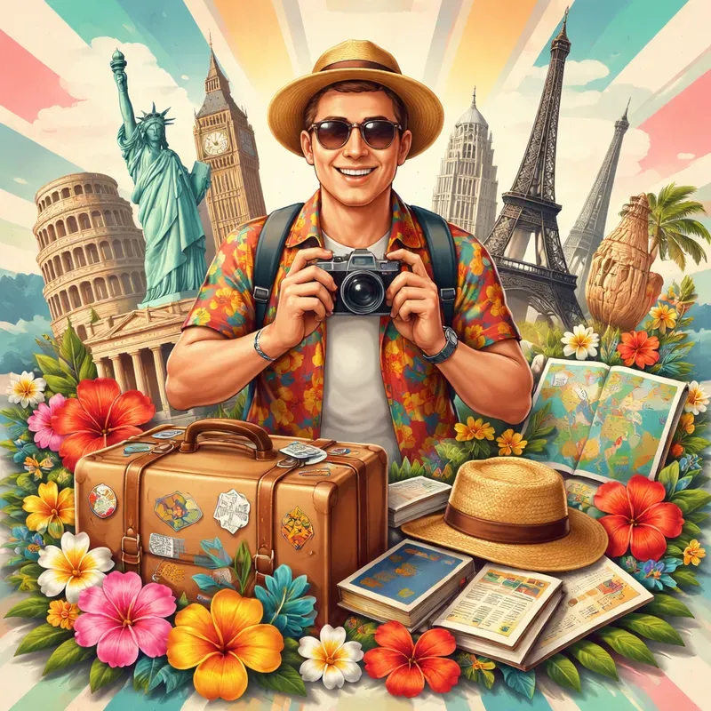 Retro Mediterranean Summer Art Sets