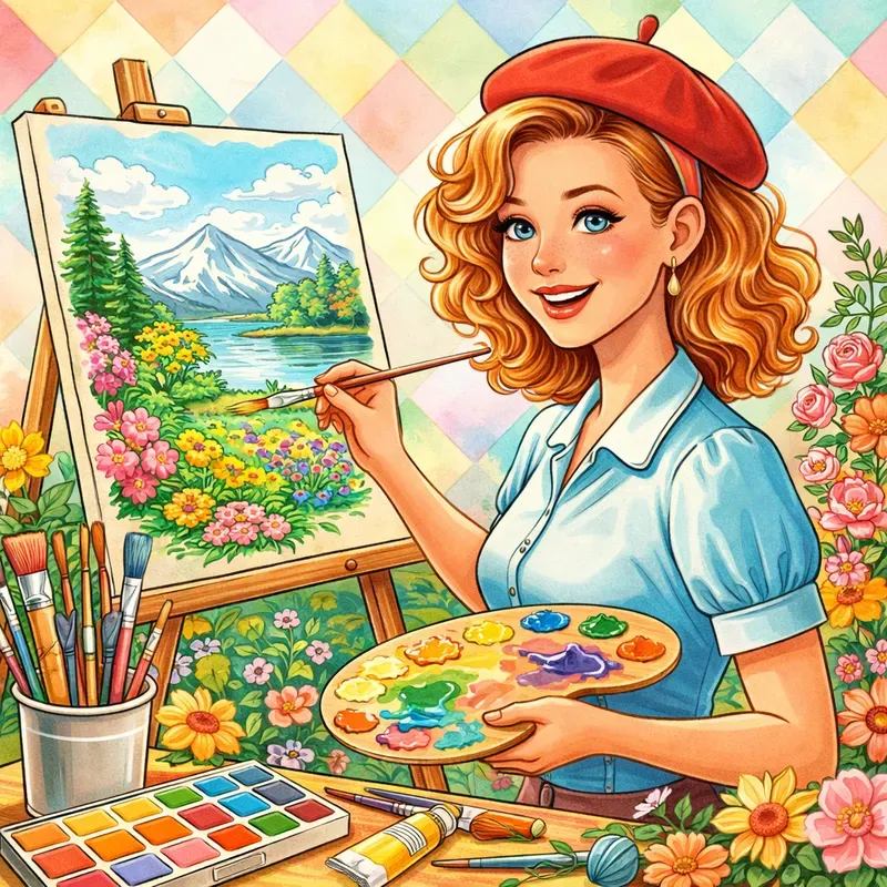 Retro Mediterranean Summer Art Sets