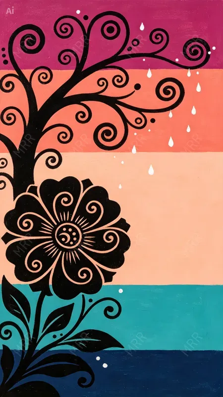 Whimsical Silhouette Decorative Art