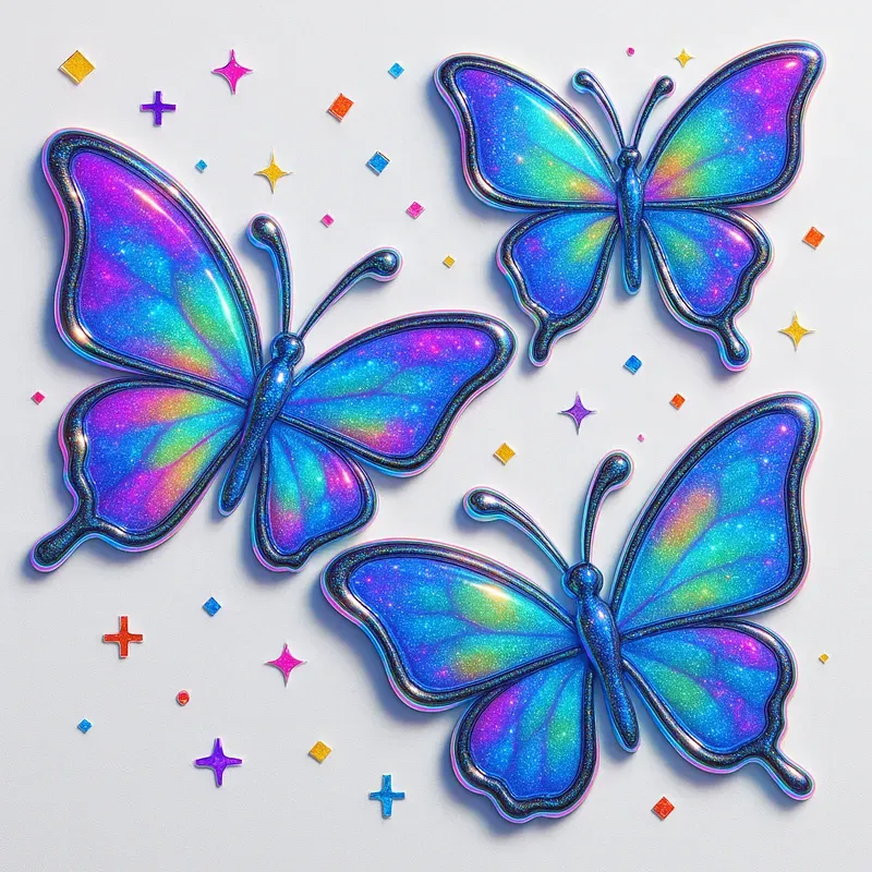 Y2k Emotion Stickers Packs Holographic