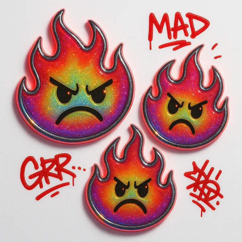 Y2k Emotion Stickers Packs Holographic