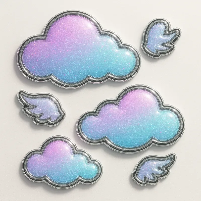 Y2k Emotion Stickers Packs Holographic
