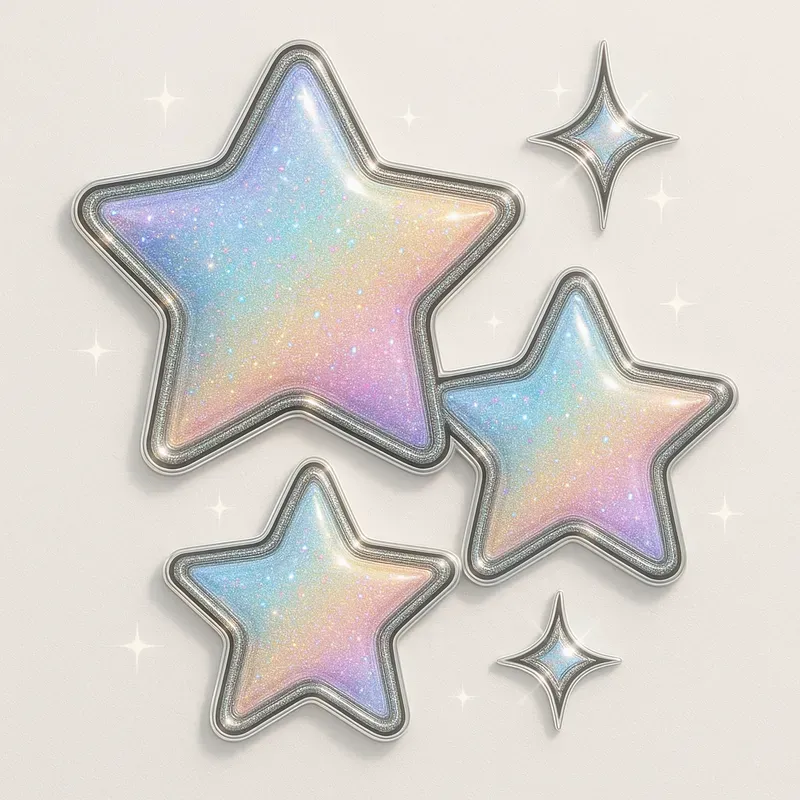 Y2k Emotion Stickers Packs Holographic