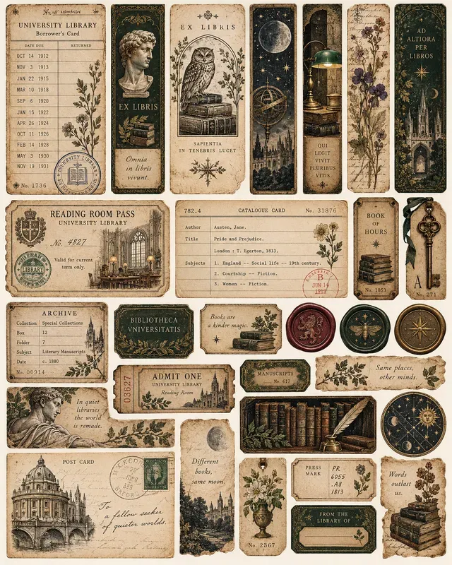 Antique Bookshop Ephemera Sheets