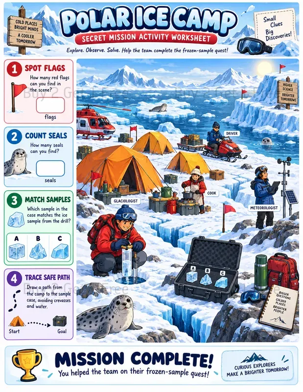 Secret Mission Activity Worksheets