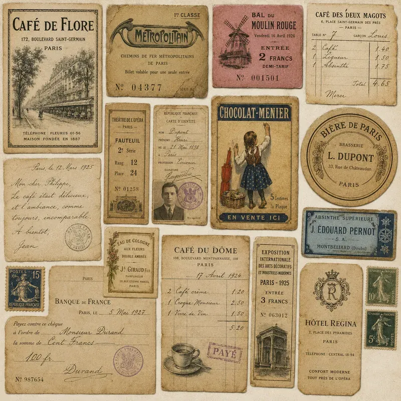 Vintage Ephemera Collages