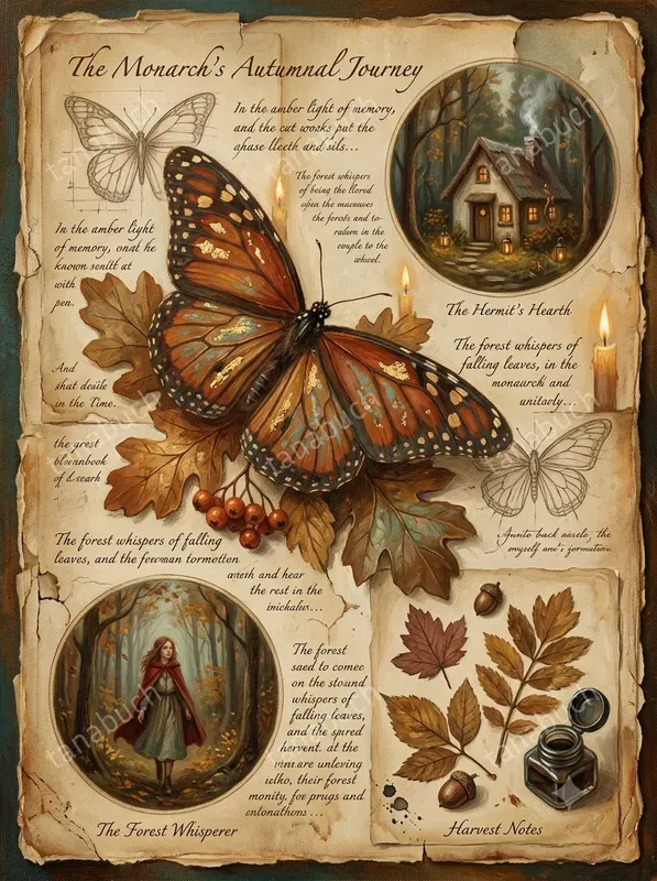 Vintage Autumn Fairytale Manuscripts