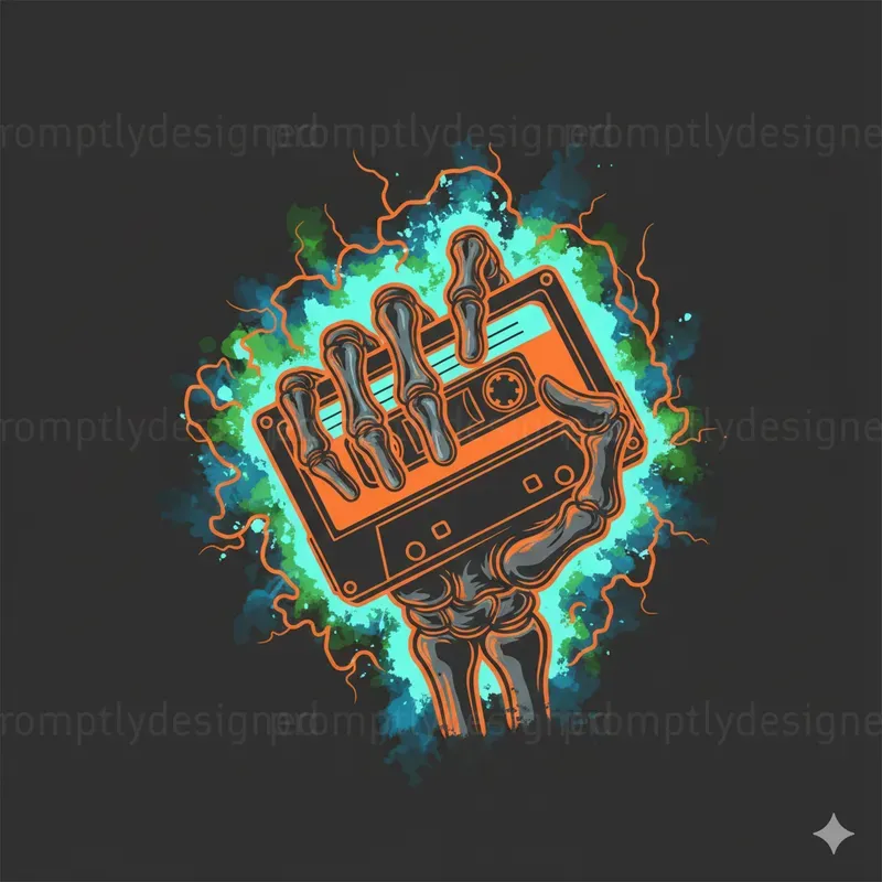 High Contrast Cyberpunk T Shirt Designs
