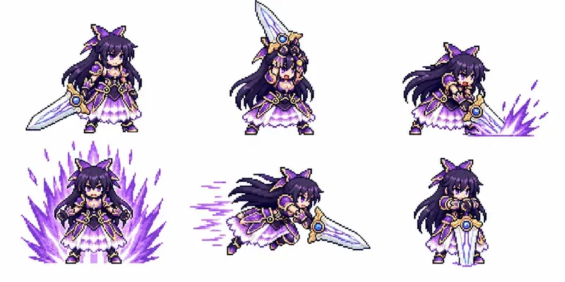 Anime Pixel Art Sprite Sheet Packs