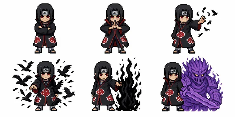 Anime Pixel Art Sprite Sheet Packs