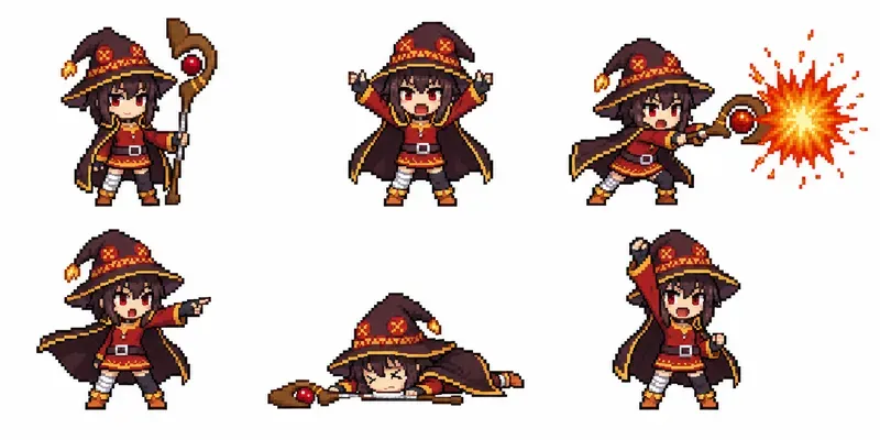 Anime Pixel Art Sprite Sheet Packs