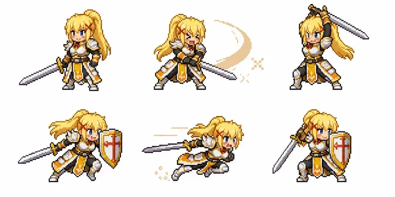 Anime Pixel Art Sprite Sheet Packs