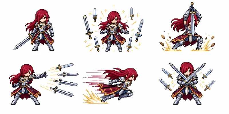 Anime Pixel Art Sprite Sheet Packs