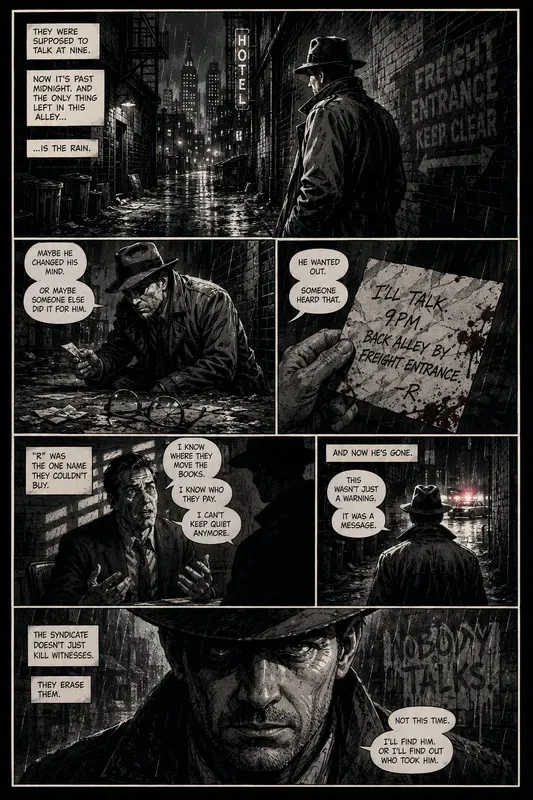 Noir Comic Page Generator