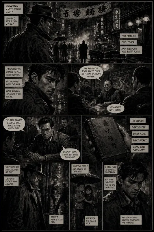 Noir Comic Page Generator