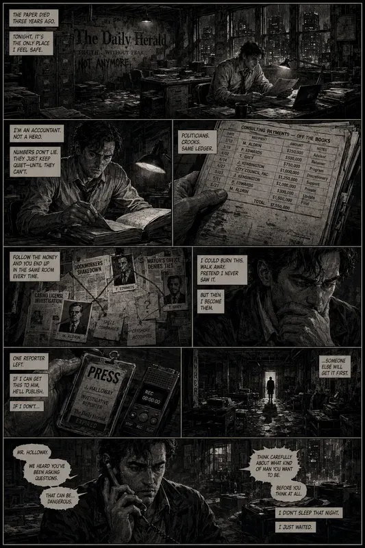 Noir Comic Page Generator