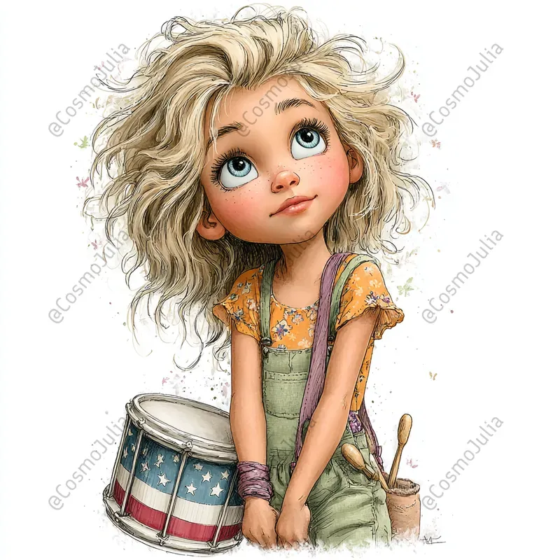 Independence Day Girl Clipart