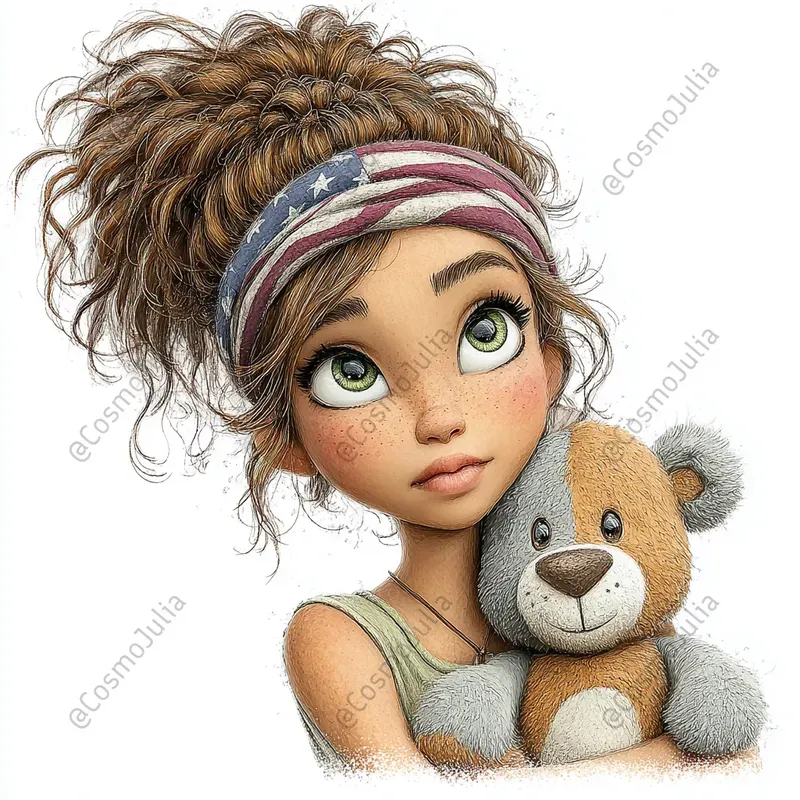 Independence Day Girl Clipart