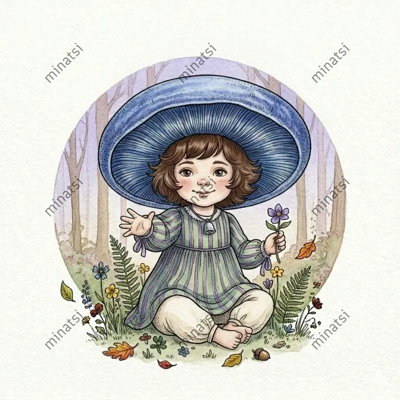 Whimsical Mushroom Fairy Watercolors