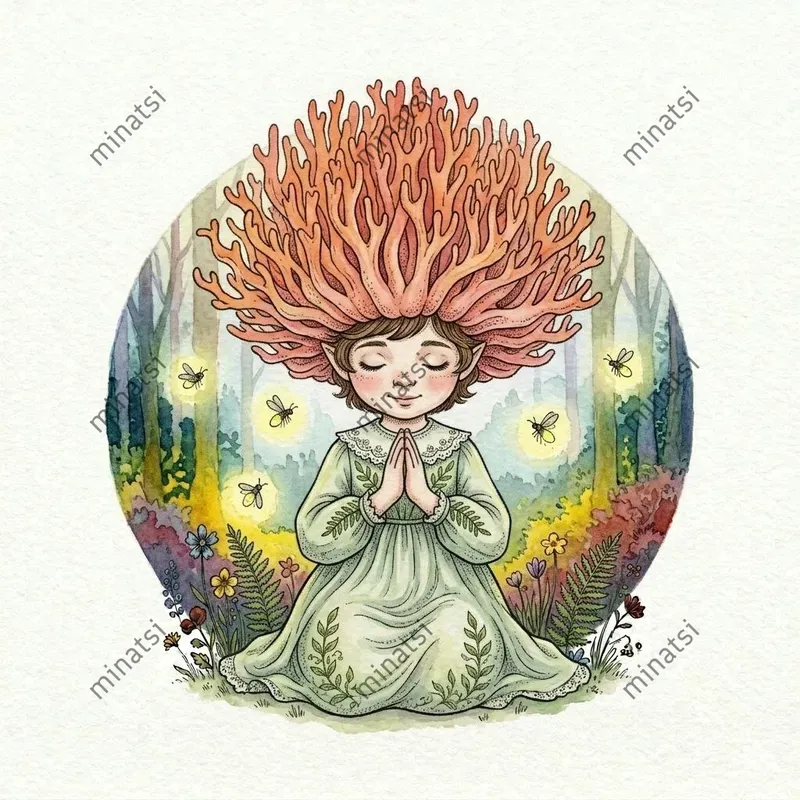 Whimsical Mushroom Fairy Watercolors