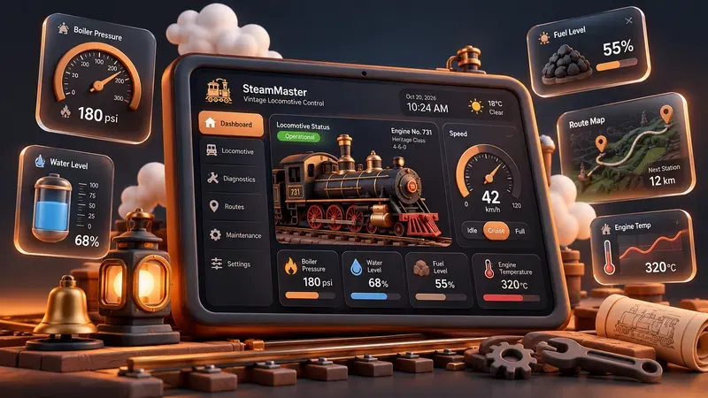 3D Tablet UI Dashboard Mockups
