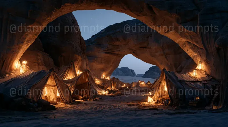 Bioluminescent Desert Nomads