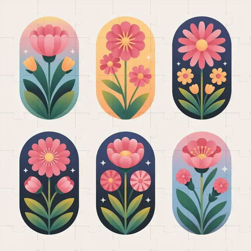 Elegant Capsule Floral Illustrations