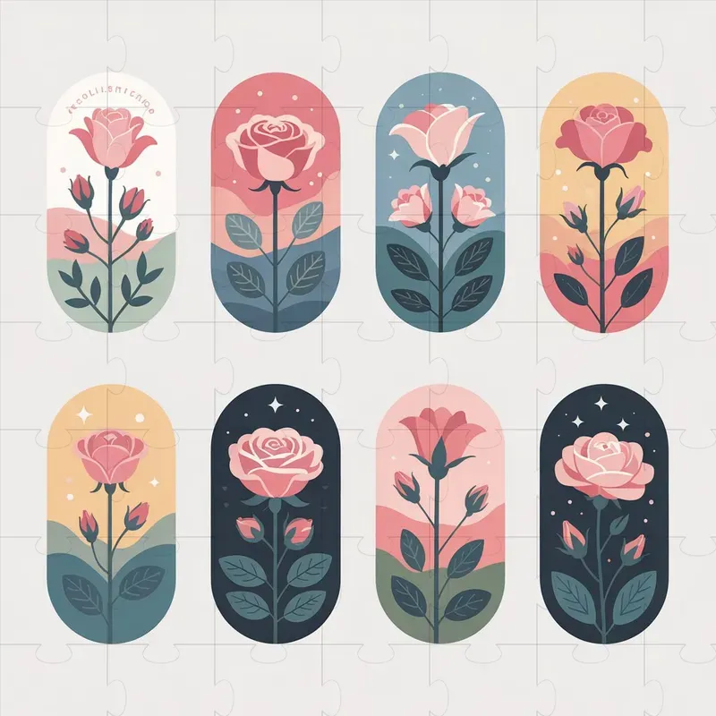 Elegant Capsule Floral Illustrations