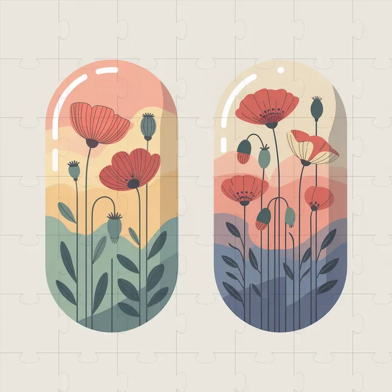 Elegant Capsule Floral Illustrations