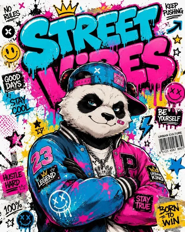 Urban Graffiti Cartoon Posters Premium