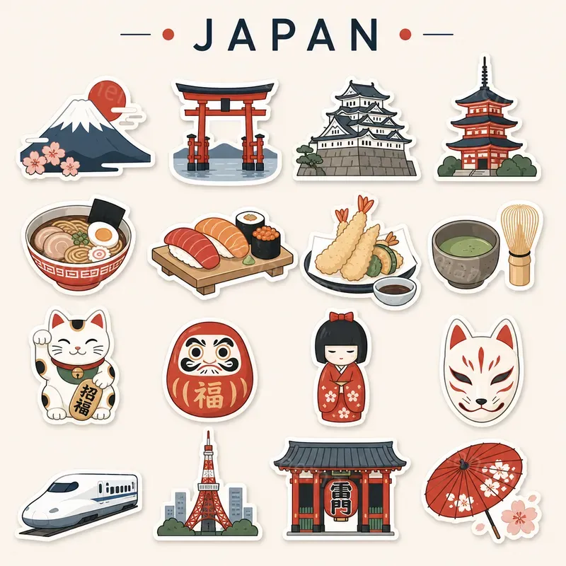 Collections Of Stickers Cultural Icons