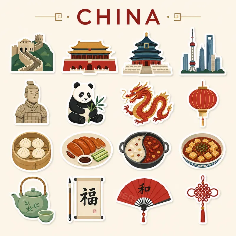 Collections Of Stickers Cultural Icons
