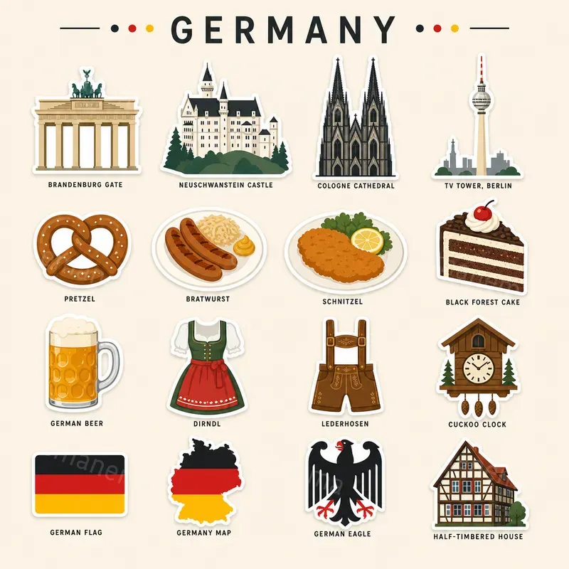 Collections Of Stickers Cultural Icons
