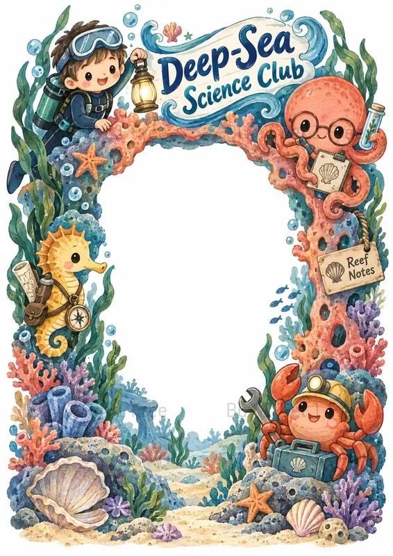 Kawaii Character Photo Frame Printables
