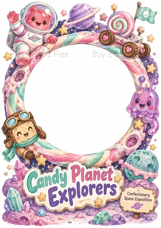 Kawaii Character Photo Frame Printables