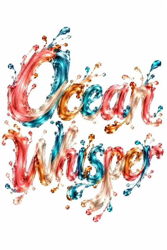 Abstract Fluid 3D Typography Posters