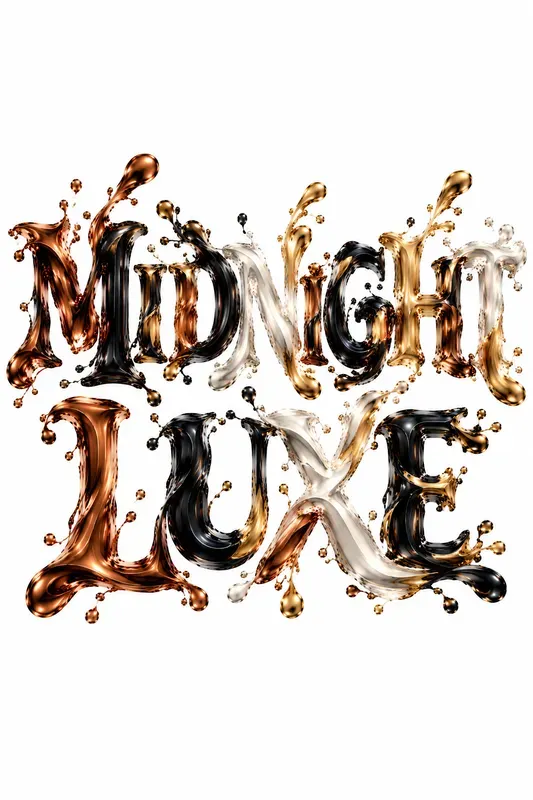Abstract Fluid 3D Typography Posters