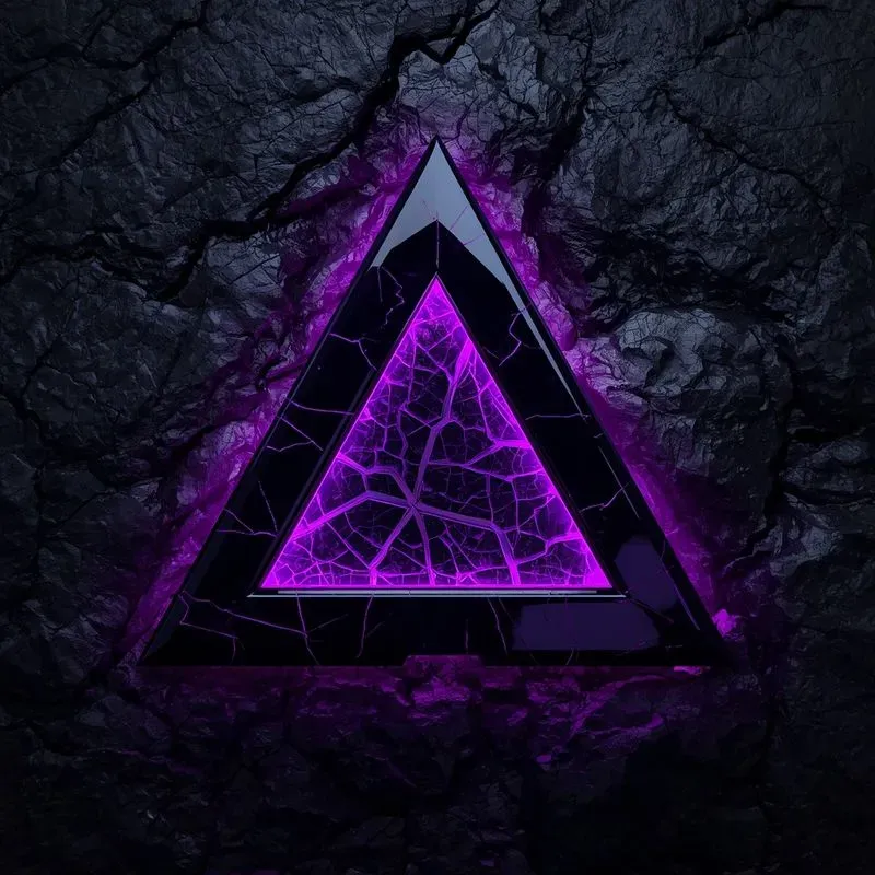 Cyberpunk Glowing Obsidian 3D Logos
