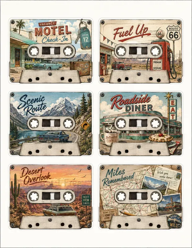 Mixtape Cassette Fussy Cut Ephemera