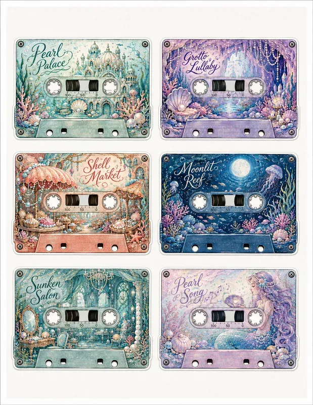 Mixtape Cassette Fussy Cut Ephemera