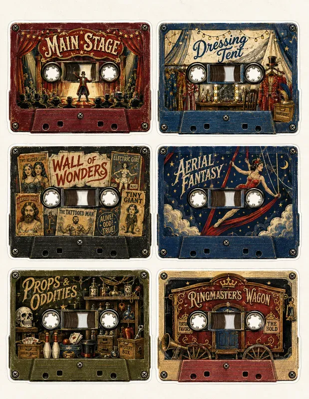 Mixtape Cassette Fussy Cut Ephemera