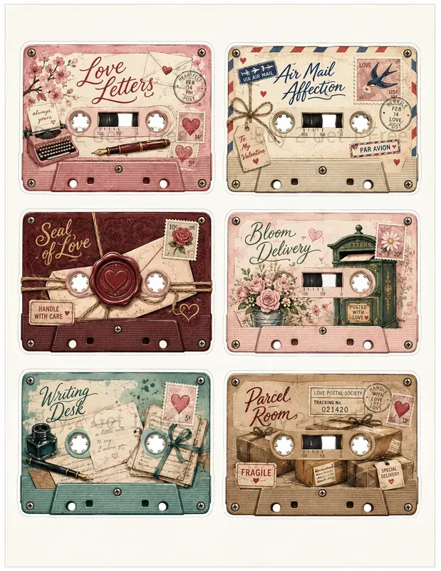 Mixtape Cassette Fussy Cut Ephemera