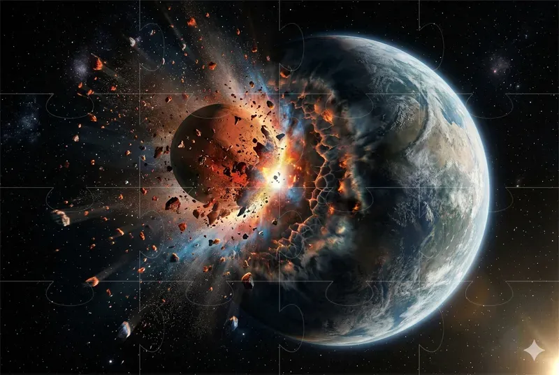 Realistic Space Planet Collisions