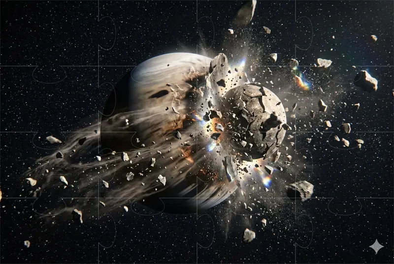 Realistic Space Planet Collisions