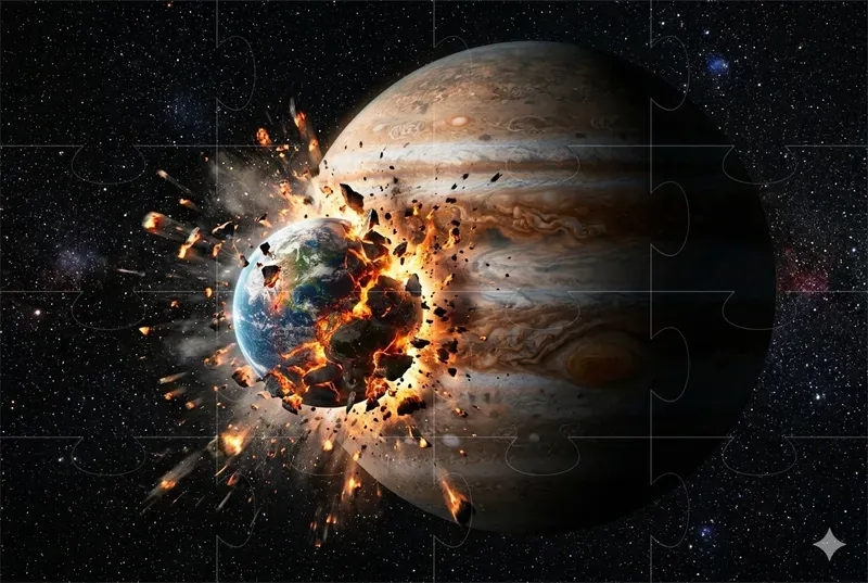 Realistic Space Planet Collisions