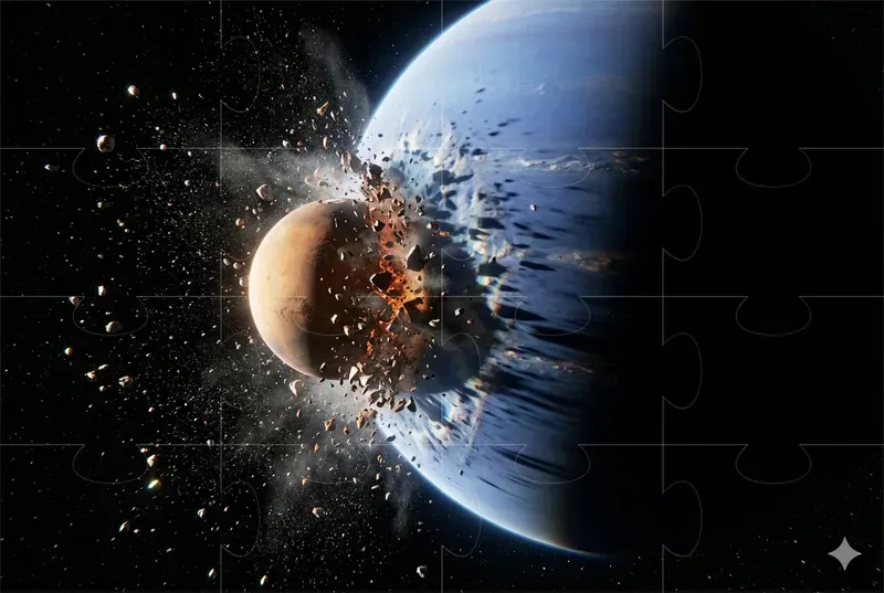 Realistic Space Planet Collisions