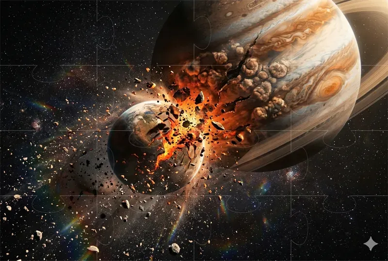 Realistic Space Planet Collisions